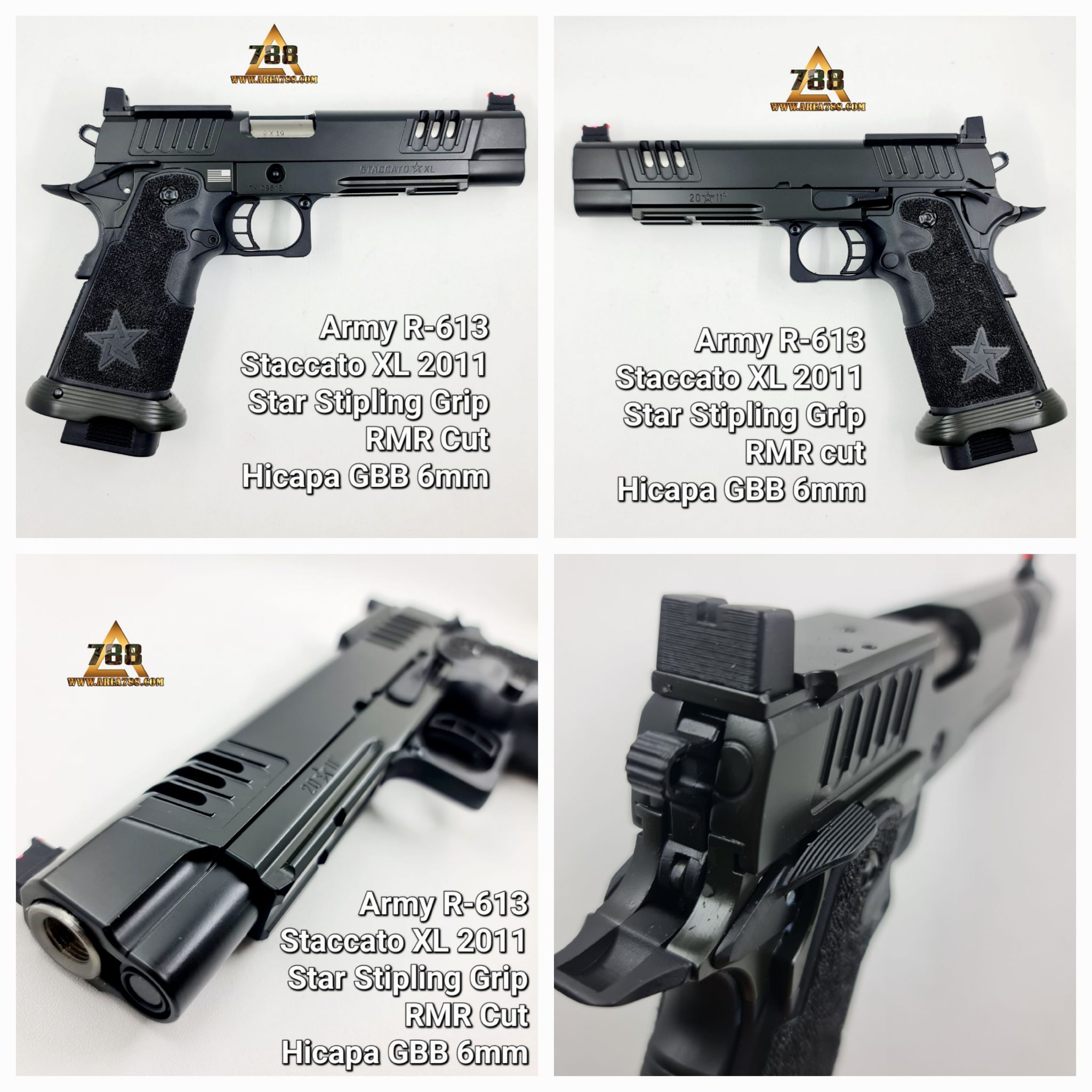 ARMY R-613 Staccato XL 2011 Star Stipling Hicapa RMR CUT GBB 6mm ...